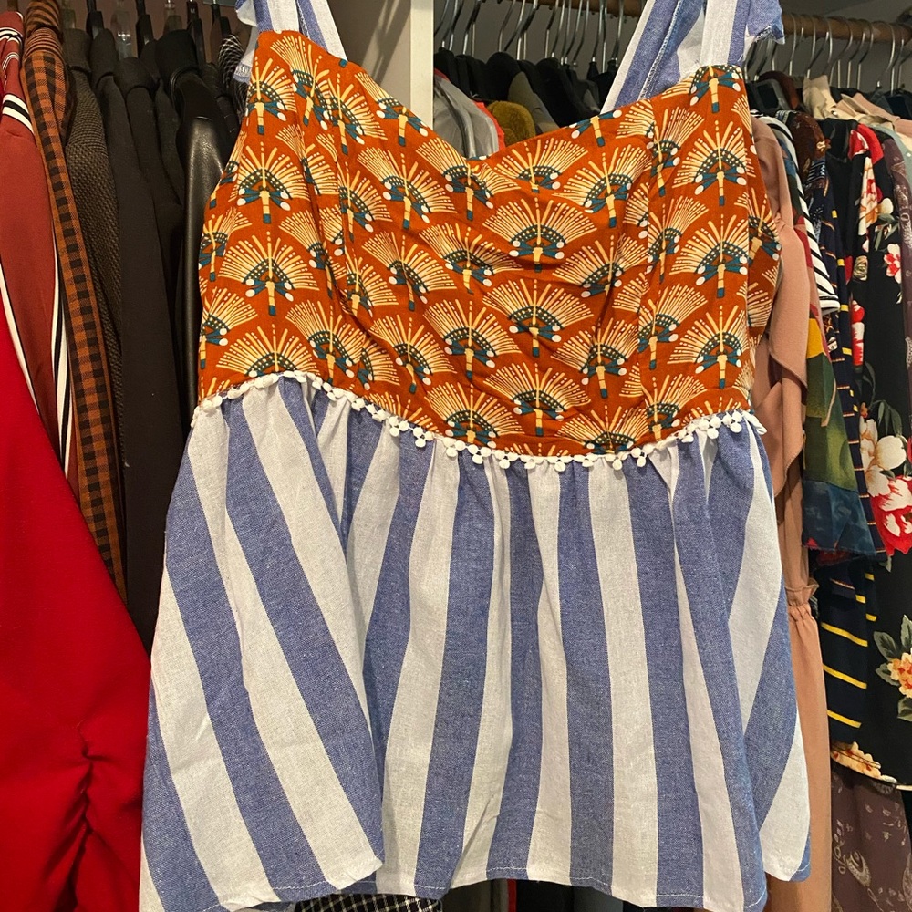 Ruffle Trim Top